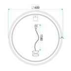 Tükör LED BLUETOOTH FFJ 60cm 12