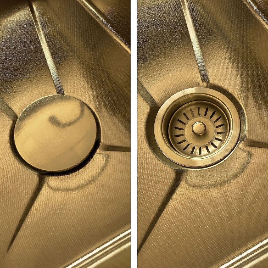 Multifunkciós 10 Az 1-ben Acél Mosogató REA Alonzo Brush Gold 12