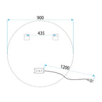 LED Tükör 90cm MMJ BRUSH SILVER 12