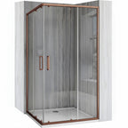 Zuhanykabin Rea City 80x100 Brush Copper Zuhanytálca Nélkül 12