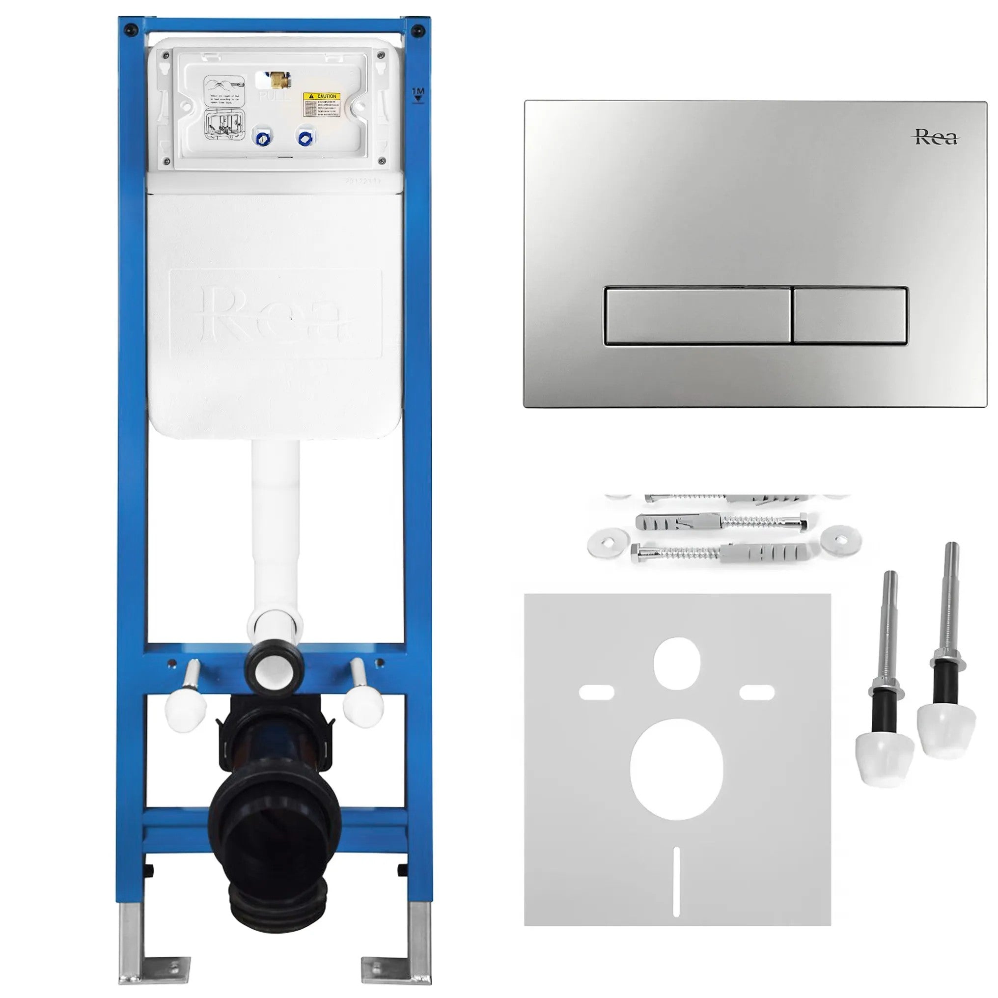 Beépíthető WC Tartókeret Szett Slim 024N HD Satin Nyomólappal 12