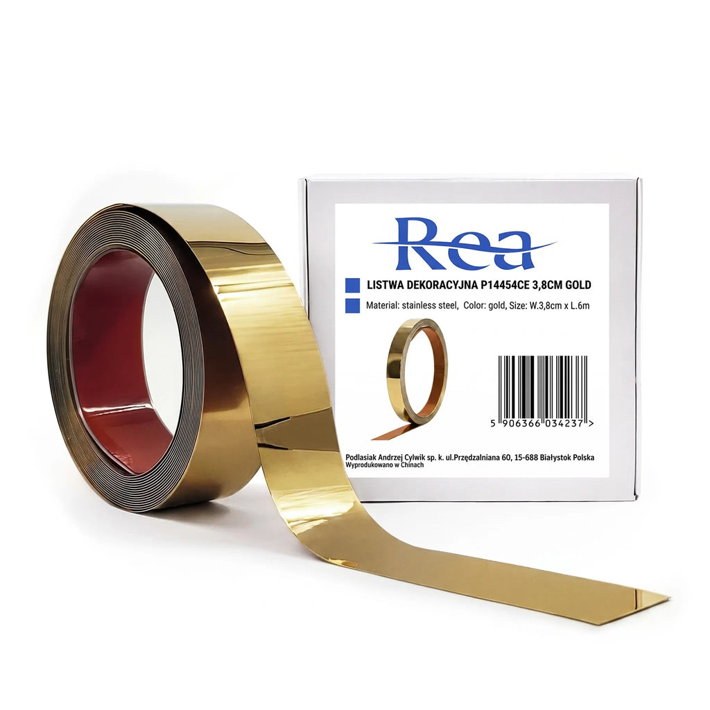 Öntapadós Dekorációs Szegélyléc Rea P14454CA 3,8cm Gold 12