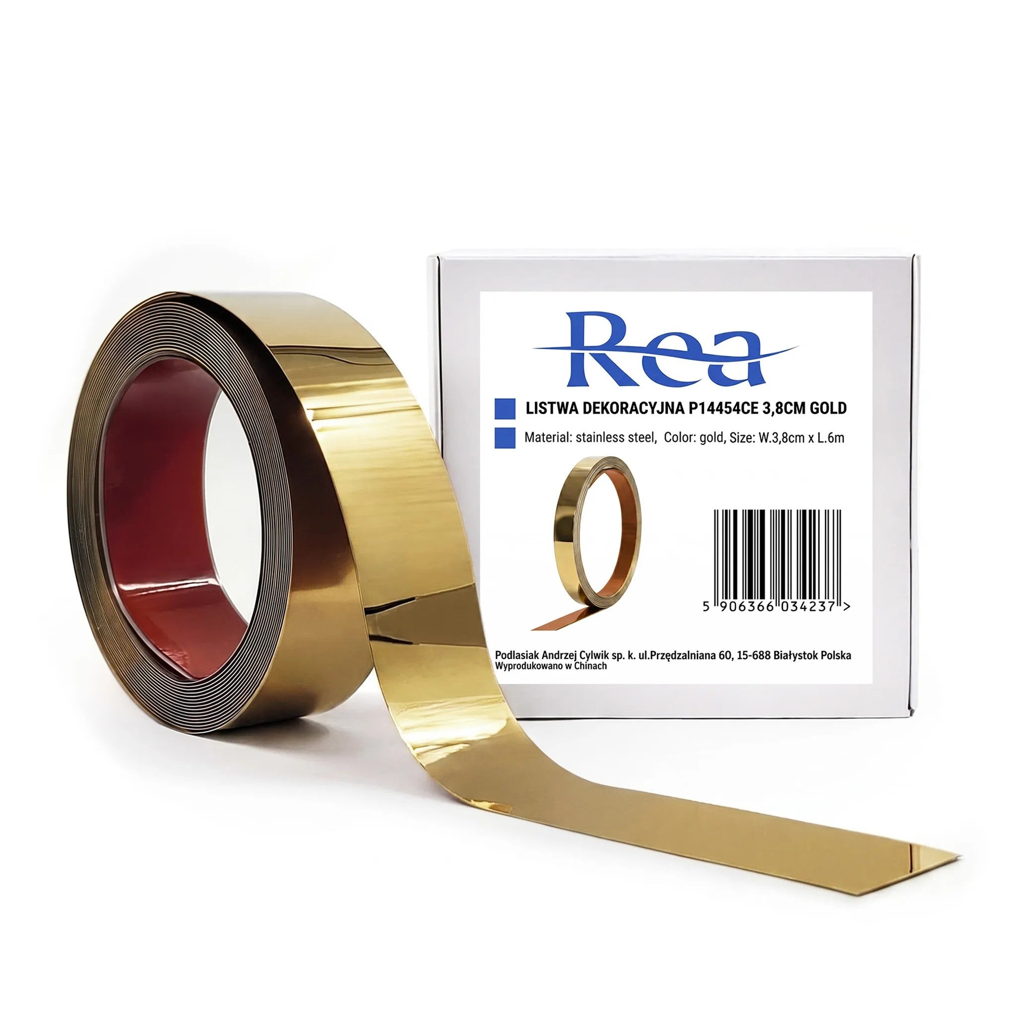 Öntapadós Dekorációs Szegélyléc Rea P14454CA 3,8cm Gold 12