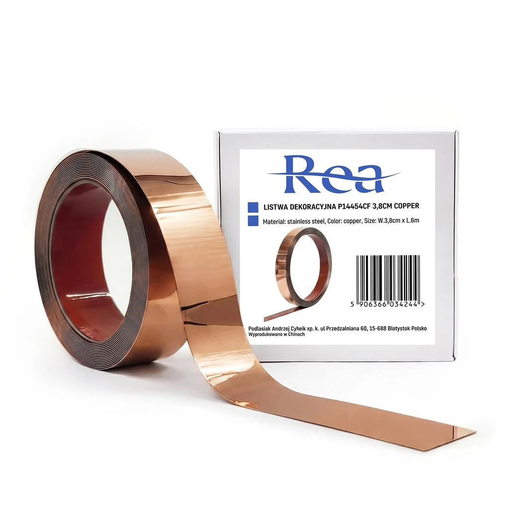 Öntapadós Dekorációs Szegélyléc Rea P14454CF 3,8cm Copper 12