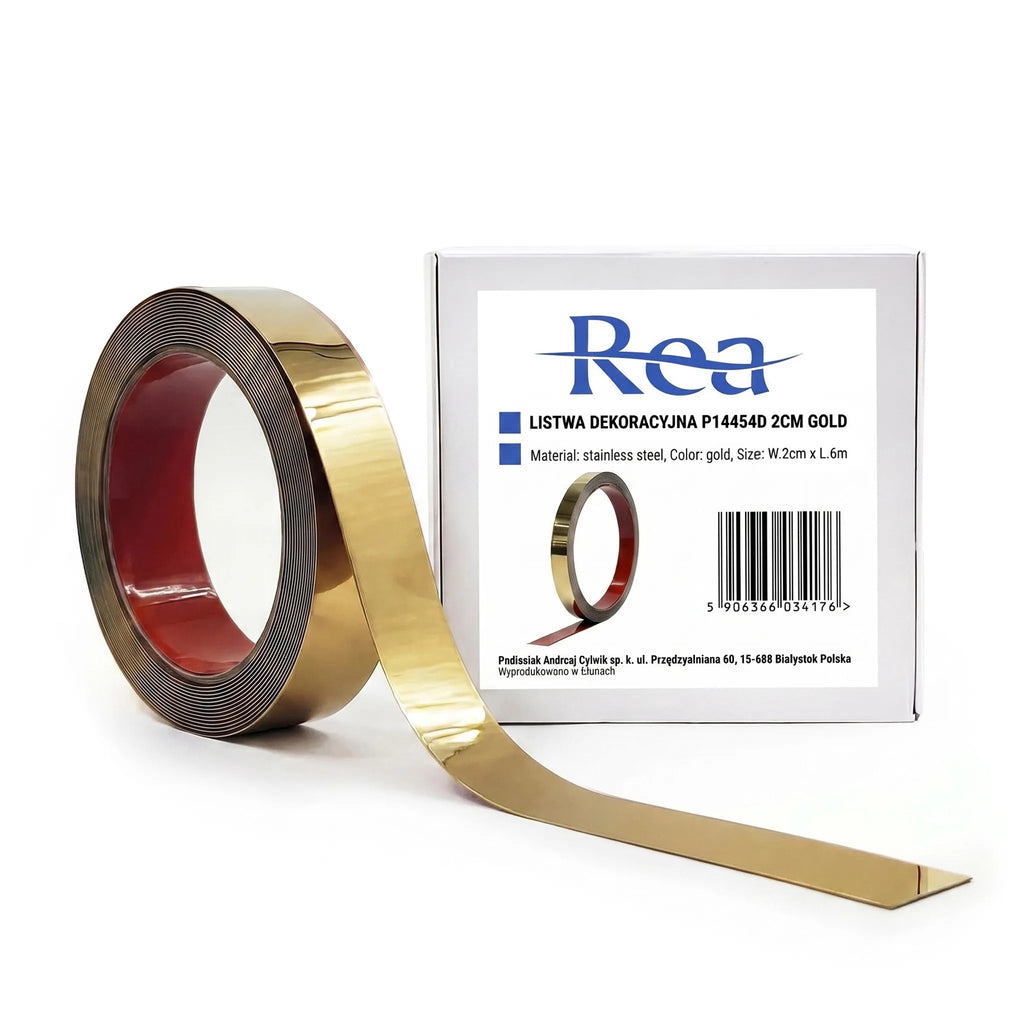 Öntapadós Dekorációs Szegélyléc Rea P14454D 2cm Gold 12