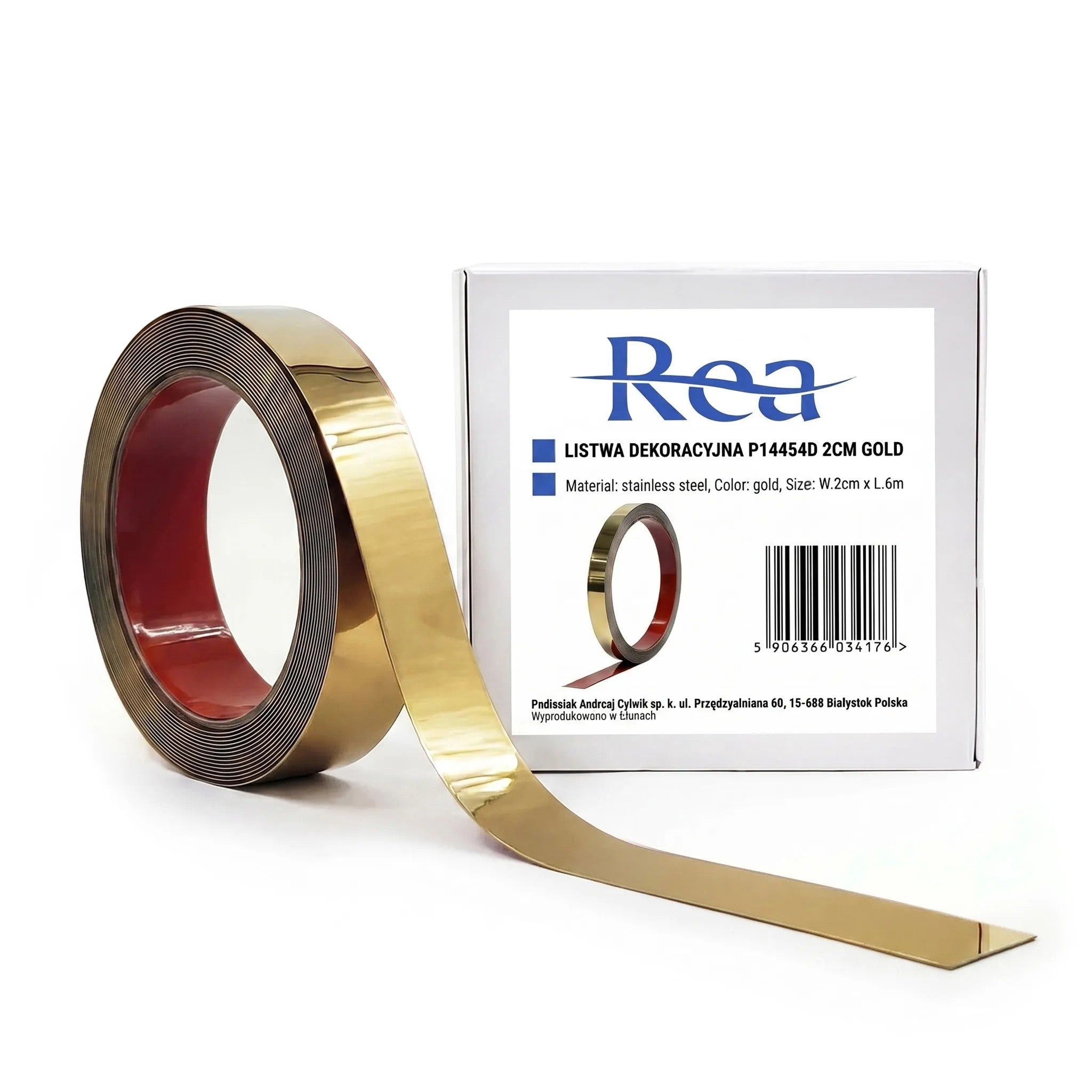 Öntapadós Dekorációs Szegélyléc Rea P14454D 2cm Gold 12