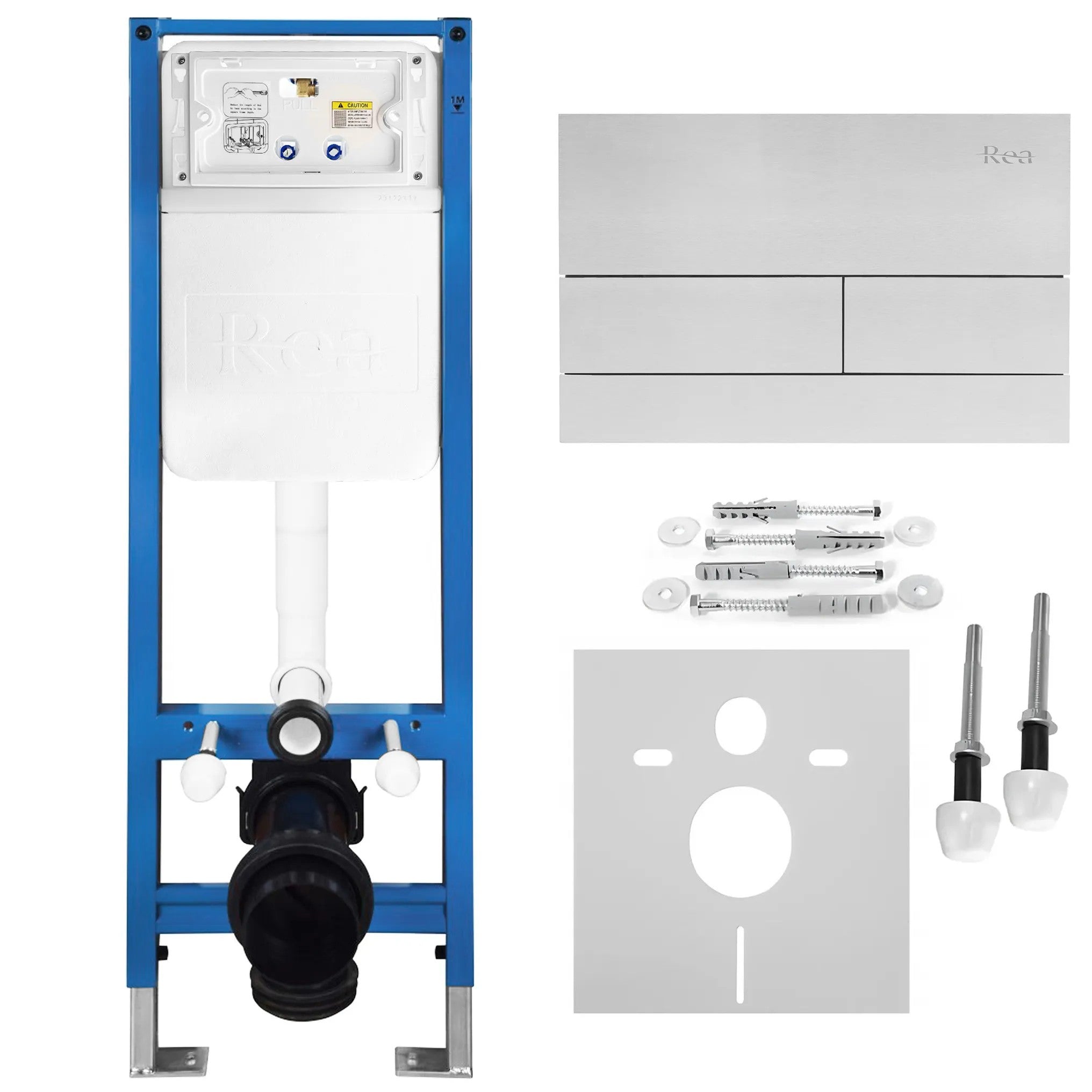 Beépíthető WC Tartókeret Szett Slim 024N T Brush Steel Nyomólappal 12