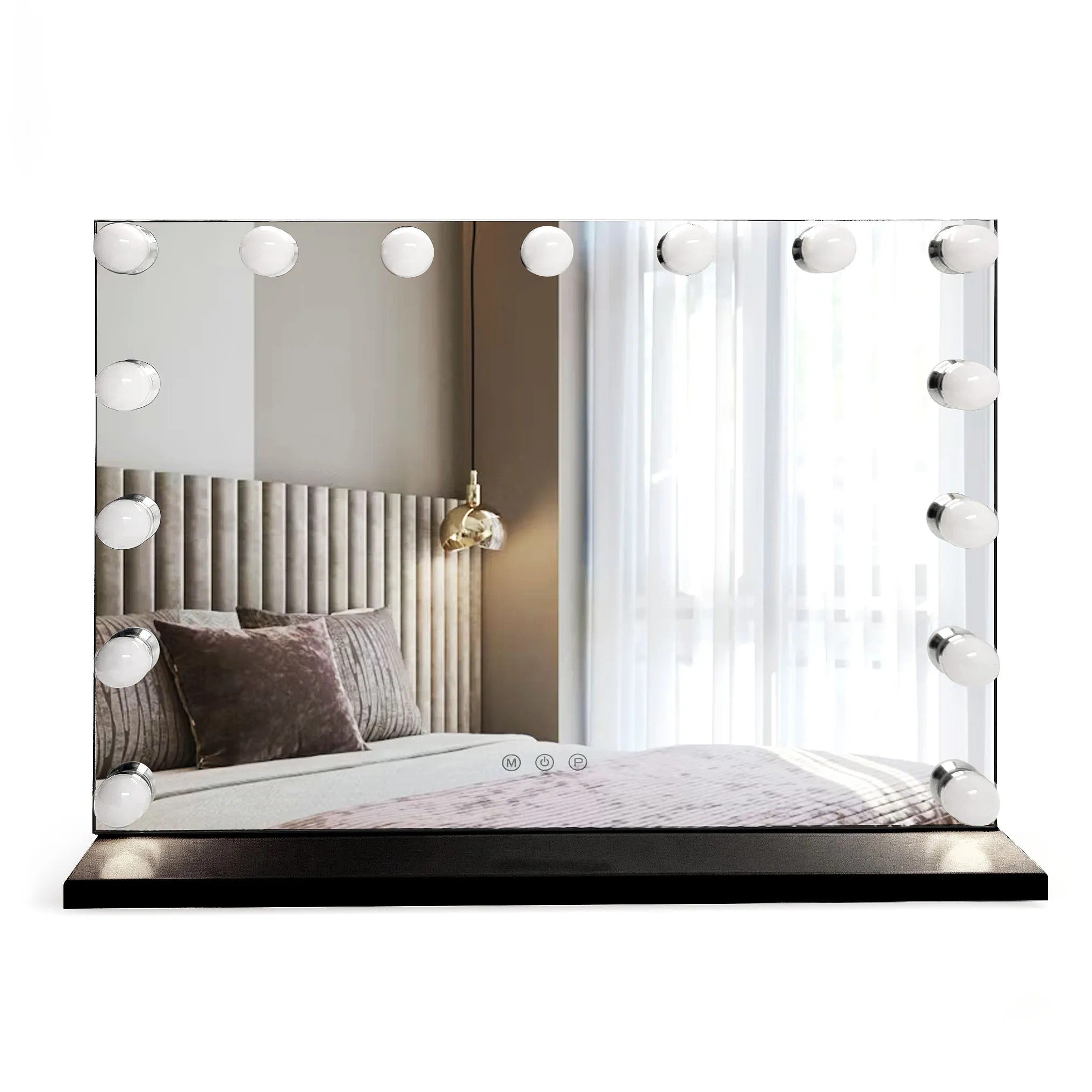 LED Tükör HOLLYWOOD Black 12