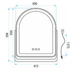 LED Tükör GLAM White 40x45cm 12