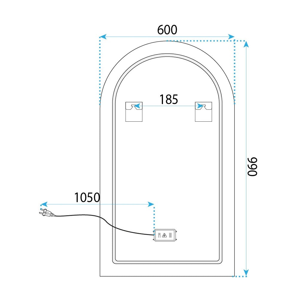 LED Tükör 90x60cm TOP-1 12