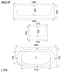 Fürdőkád Rea Orion Right 170cm 12