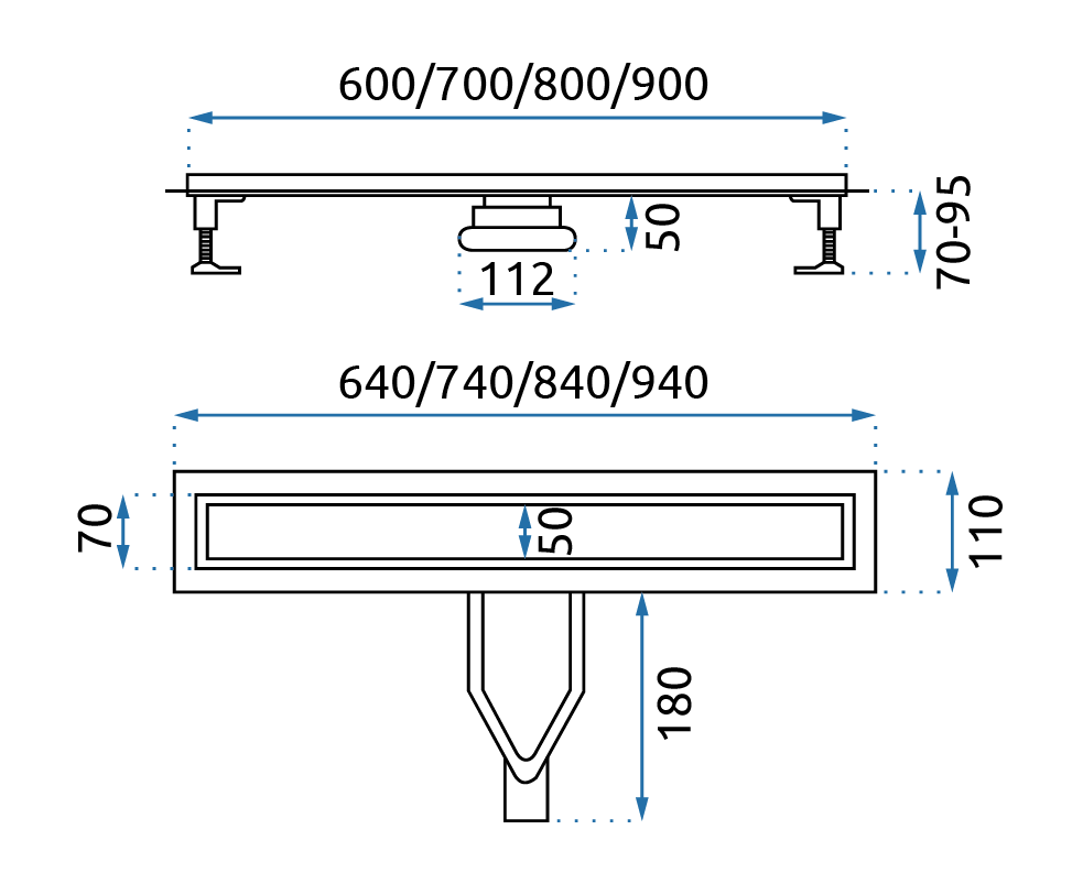 Zuhanylefolyó Rea Neox Superflow Black 70 10