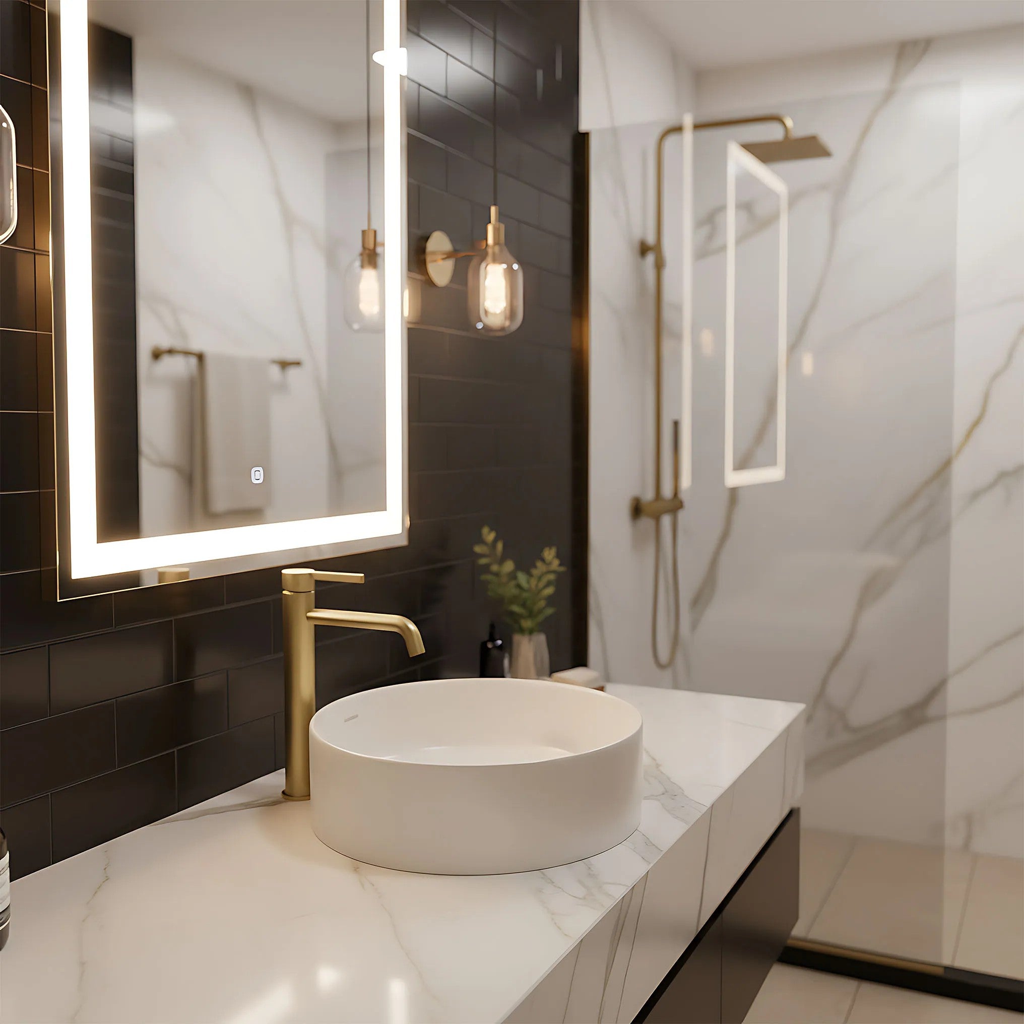 Fürdőszobai Csaptelep Rea Foster Brush Gold High 13