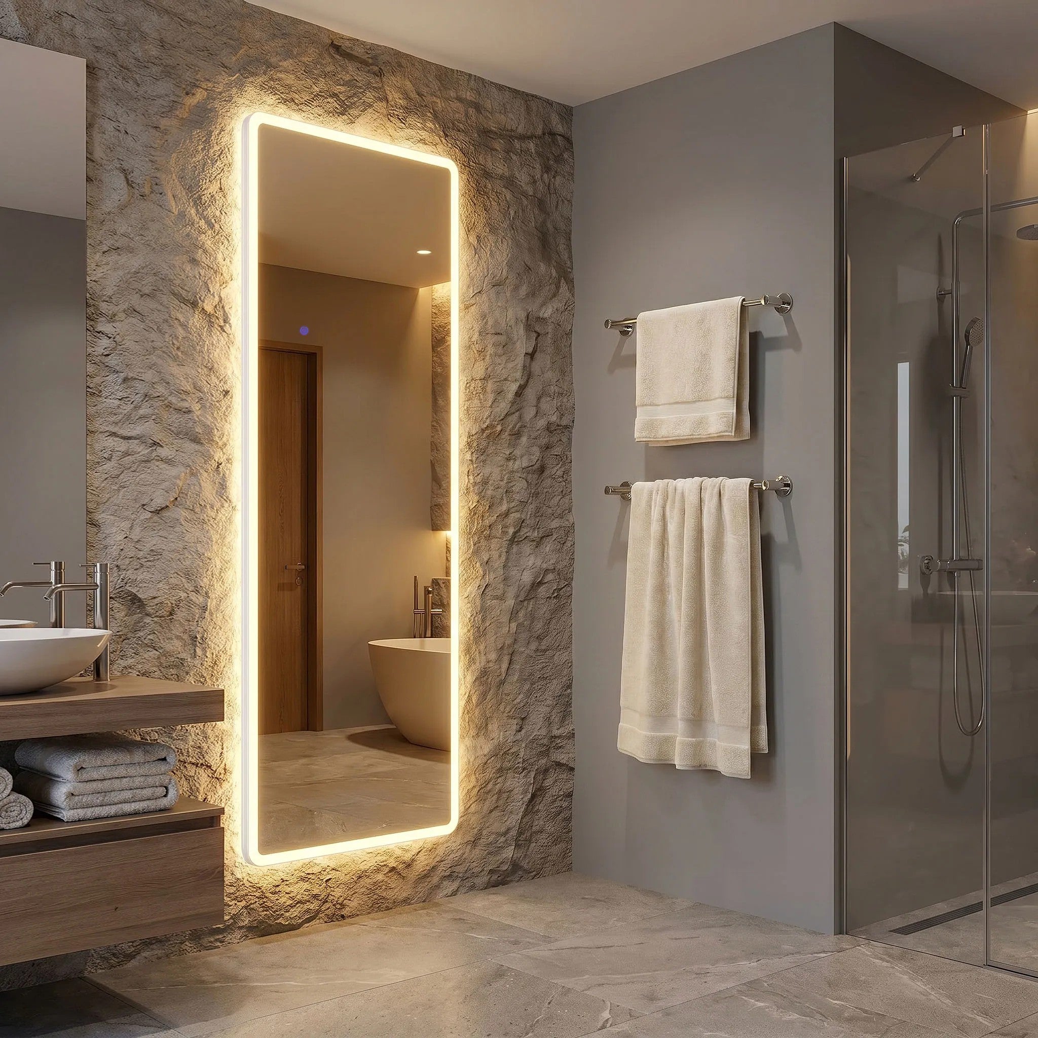 Tükör LED Classico 60x170cm White 13