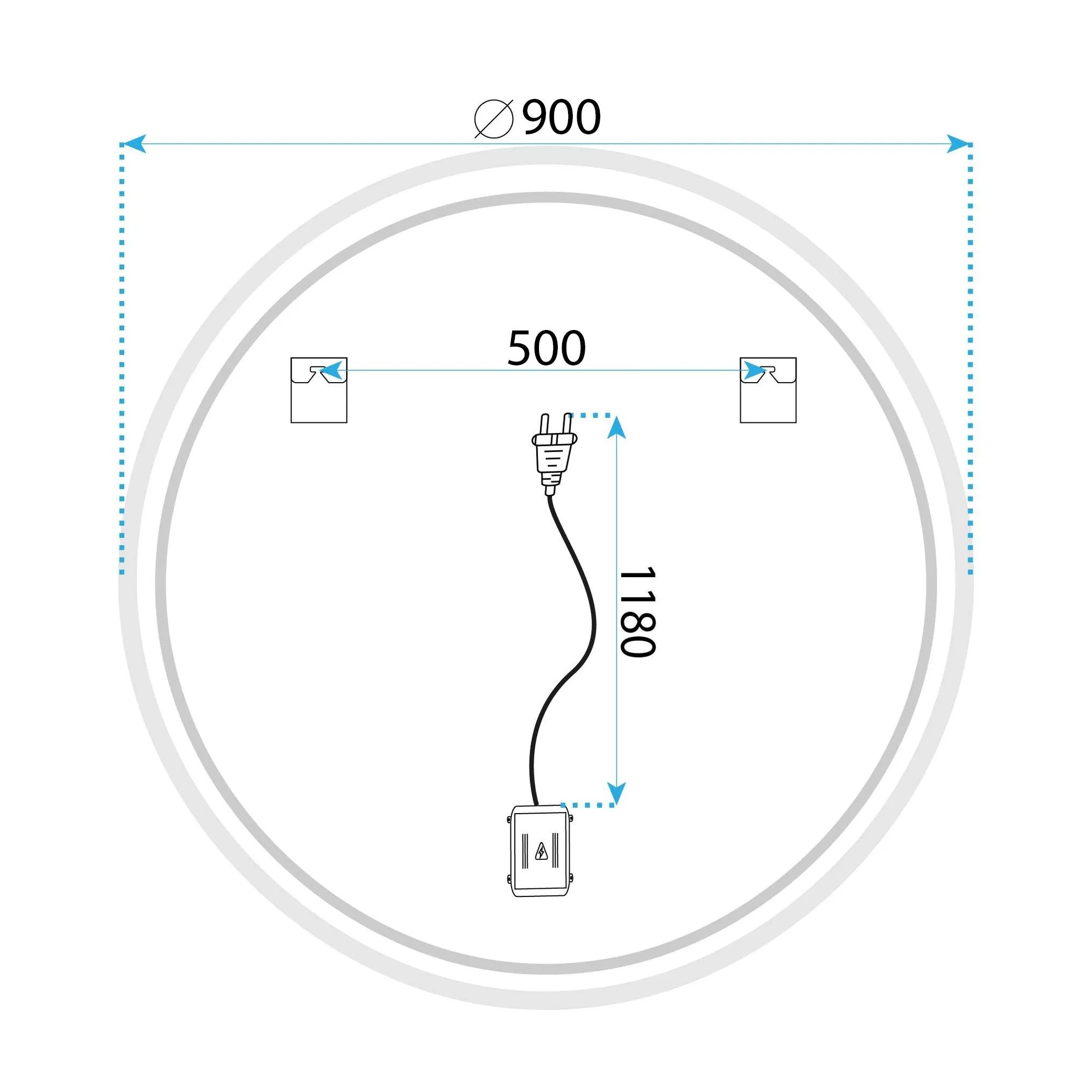 LED Tükör SOFT 90 13