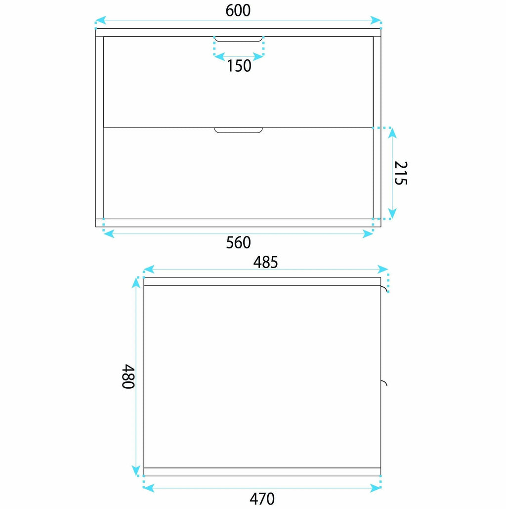 Mosdószekrény Rea Mono 60cm White 13