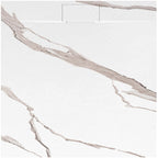 Zuhanytálca Bazalt CARRARA WHITE 90x90 14