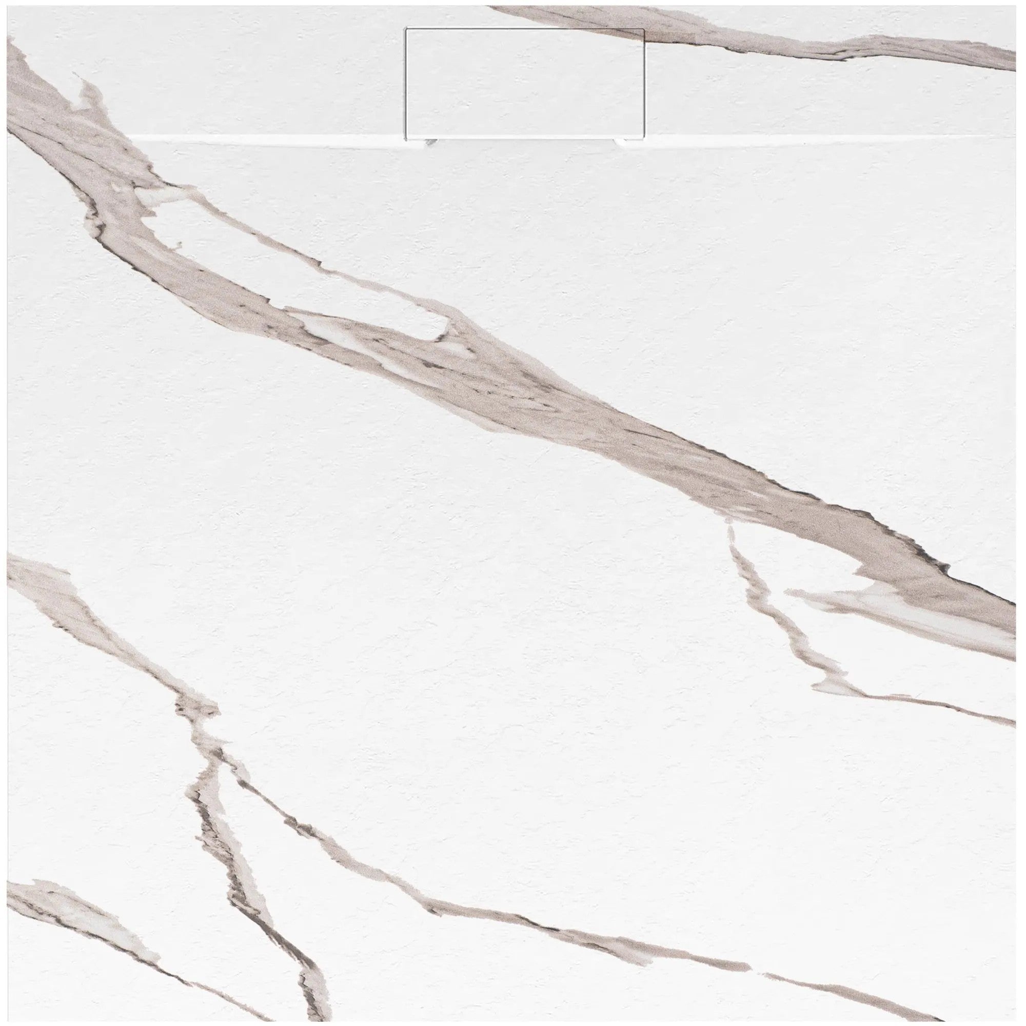 Zuhanytálca Bazalt CARRARA WHITE 90x90 14