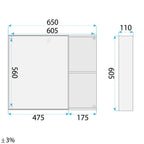 Fürdőszobabútor Szett Mosdóval Gama T25023 BXM 70CM 14