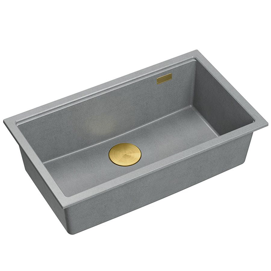 Gránit Mosogató Logan 110 Grey Metallic Arany 1