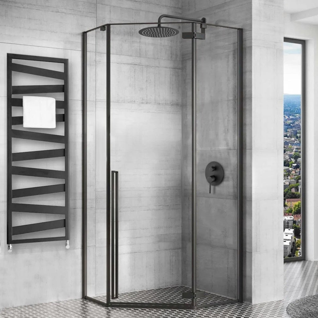 Zuhanykabin Rea DIAMOND Black MAT 90x90 Zuhanytálca Nélkül 18