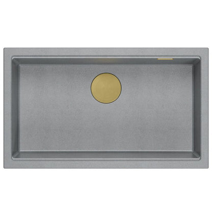 Gránit Mosogató Logan 110 Grey Metallic Acél 4