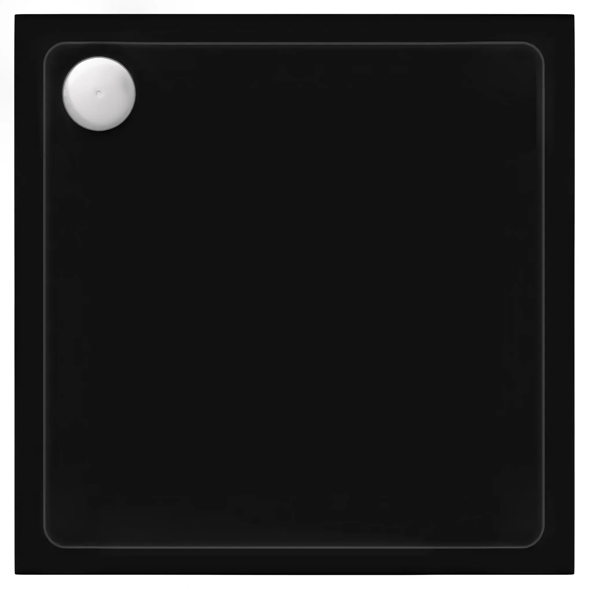 Akril Zuhanytálca Rea Savoy Black 80x80 Szálcsiszolt Réz Fedél 1