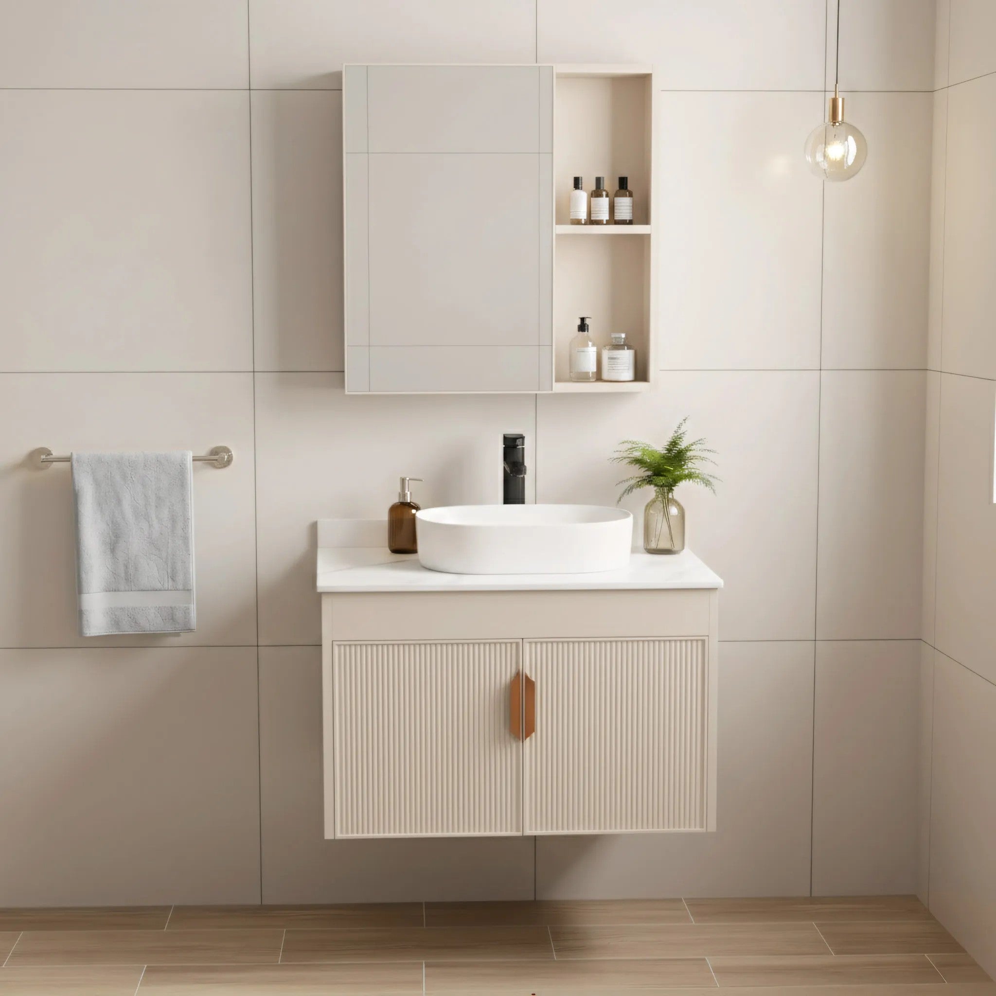 Fürdőszobabútor Szett Pulttal Modo 60cm Beige 1