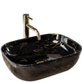 Pultos Mosdó Rea Belinda Black Marble Shiny 1