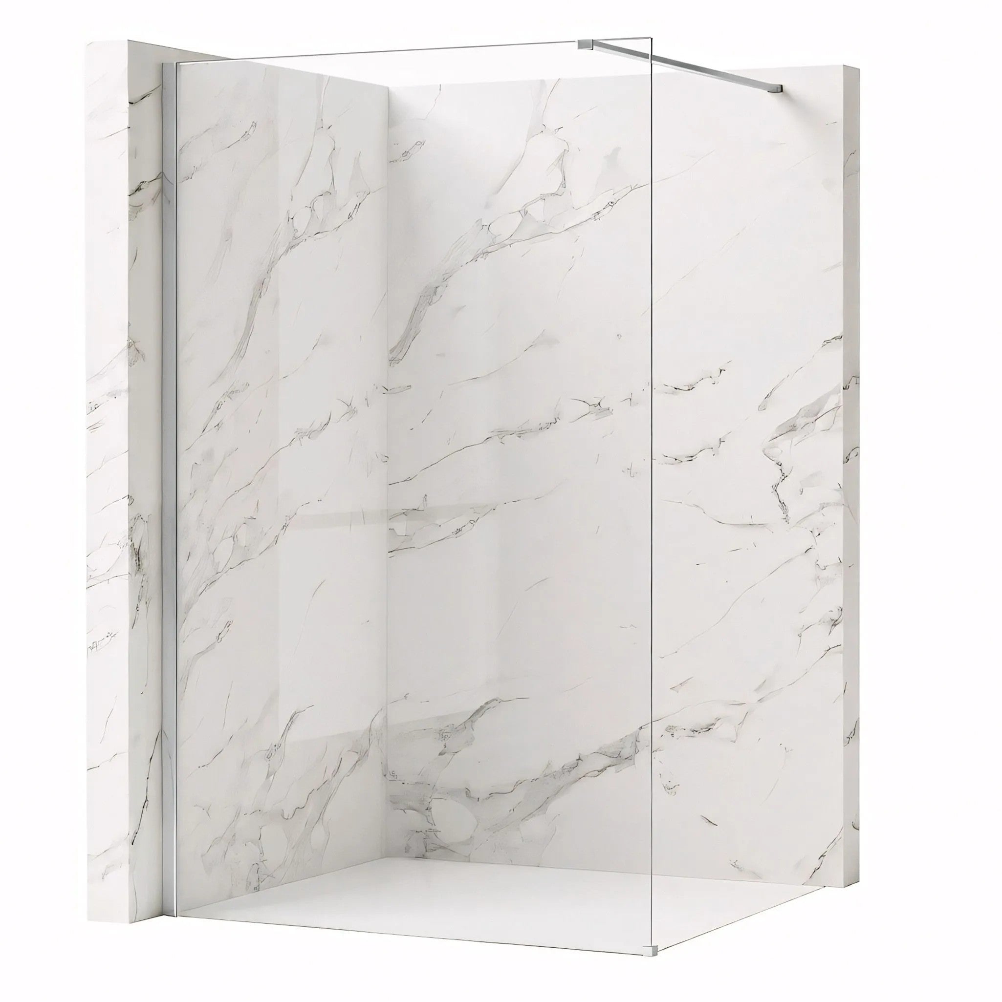 Zuhanyfal Rea Flexi Transparent / Chrome 70 1