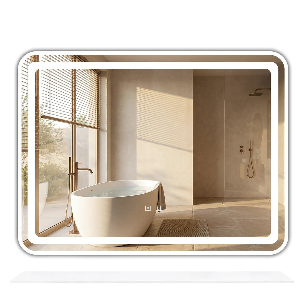 LED Fali Tükör Polccal 80x60 Cm L-8060 1
