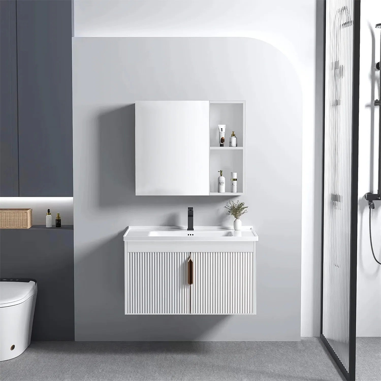 Fürdőszobabútor Szett Mosdóval Astor 60cm White 1