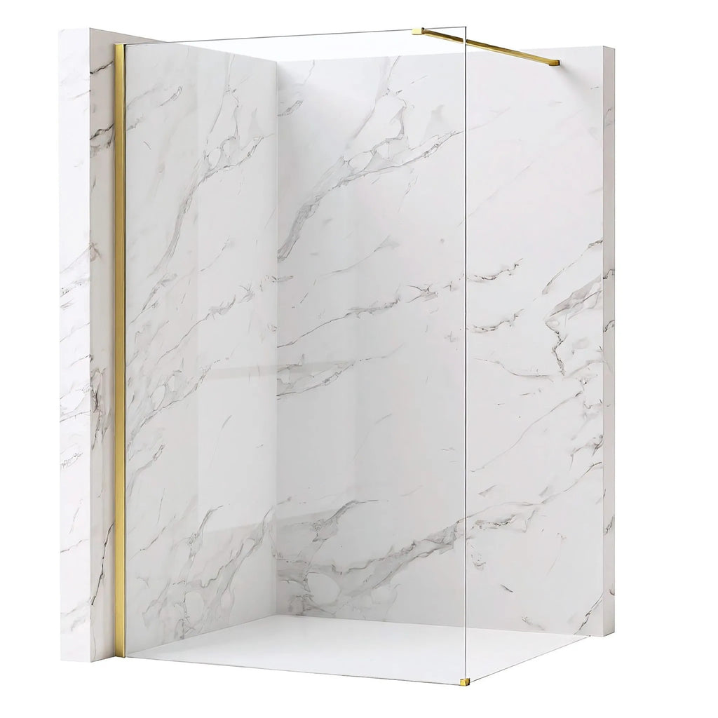 Zuhanyfal Rea Flexi Transparent / Brush Gold 100 1