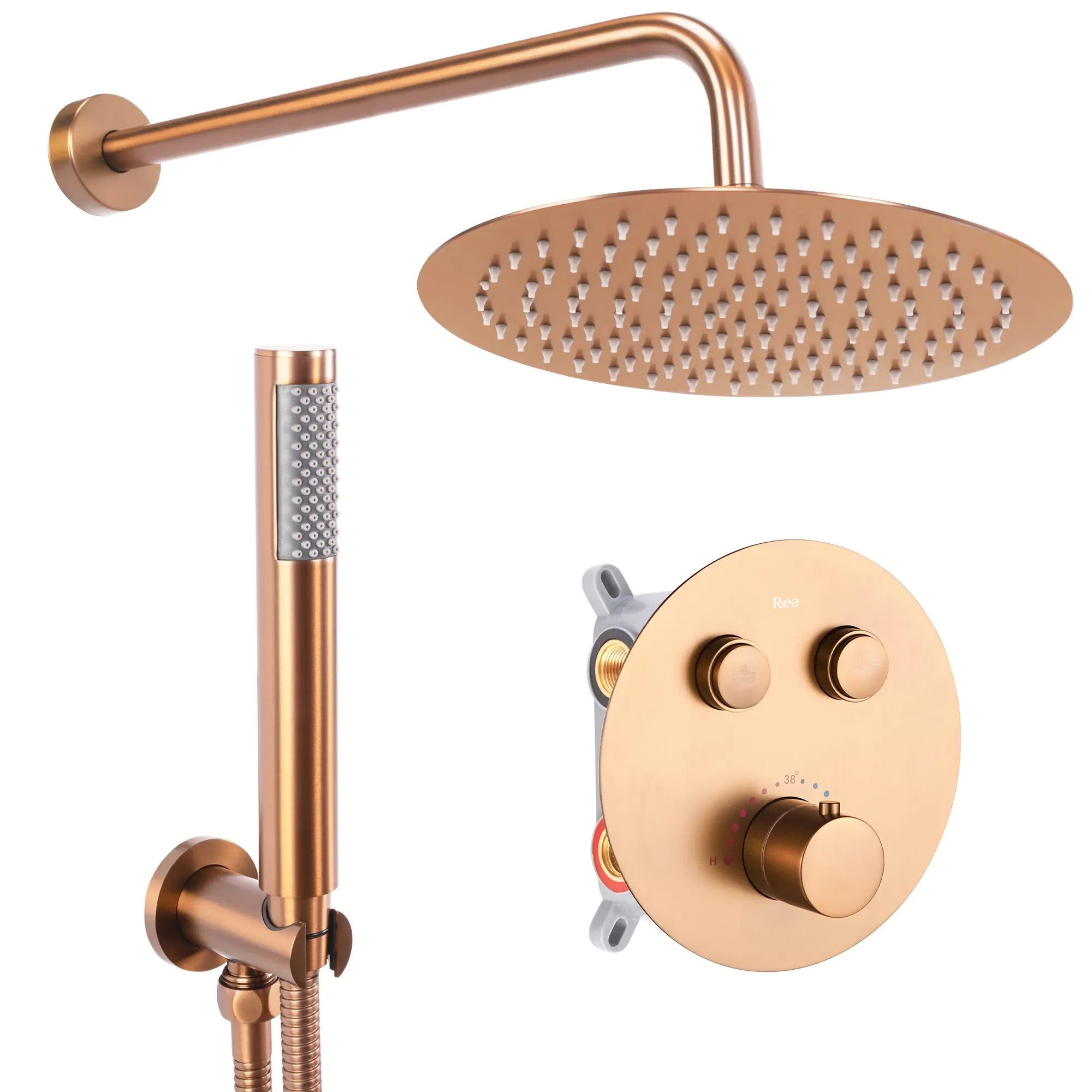 Rejtett Zuhanyszett Rea LUNGO COPPER BRUSH BOX 1