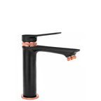 Fürdőszobai Csaptelep Rea Viral Low Black Rose Gold 1