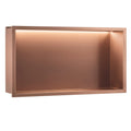 Süllyesztett Fürdőszobai Polc LED 30x60 Brush Copper 1