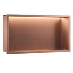 Süllyesztett Fürdőszobai Polc LED 30x60 Brush Copper 1