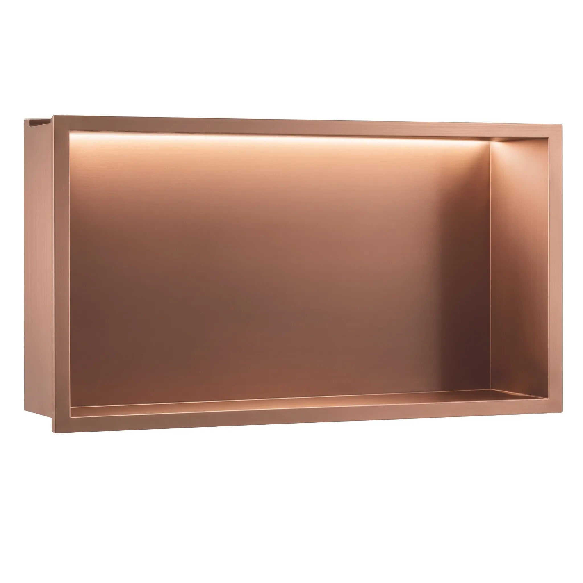 Süllyesztett Fürdőszobai Polc LED 30x60 Brush Copper 1