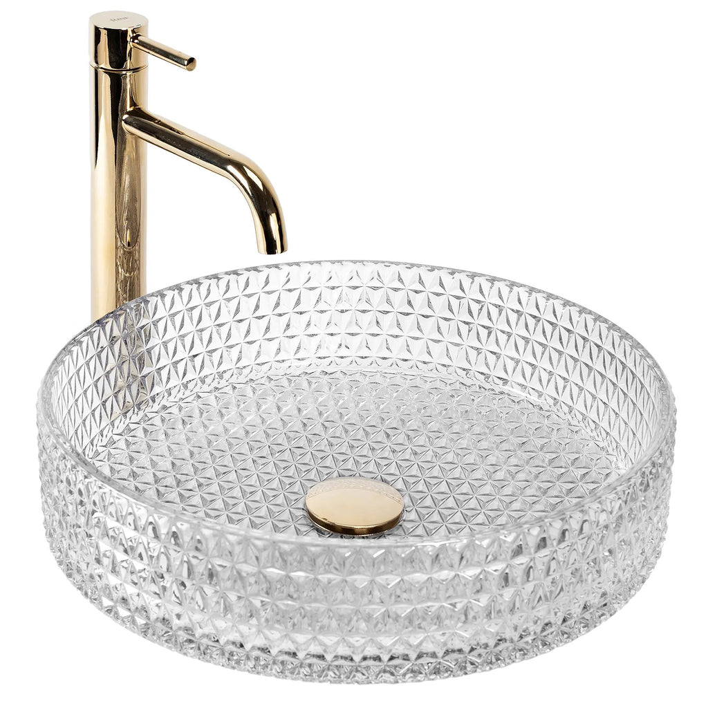 Pultos Mosdókagyló Rea Cristal Transparent 39 1