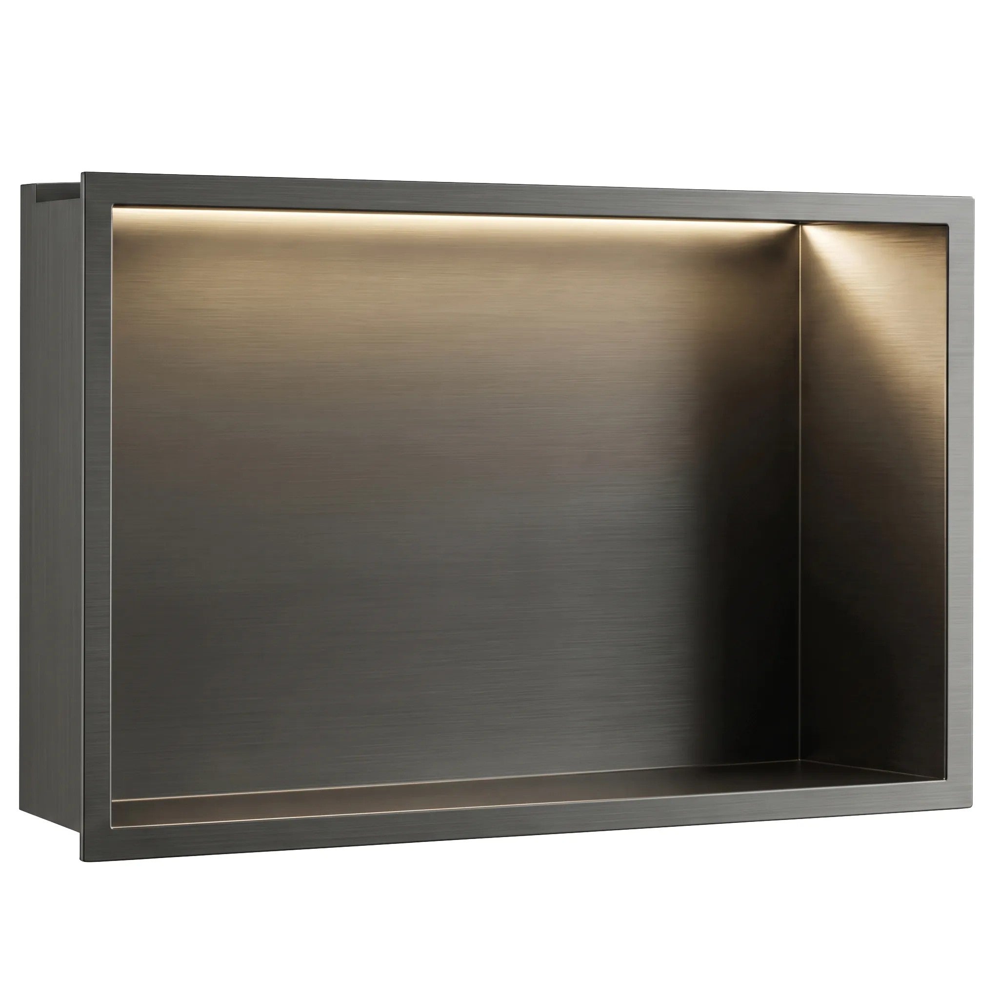 Süllyesztett Fürdőszobai Polc LED 30x45 Titan 1