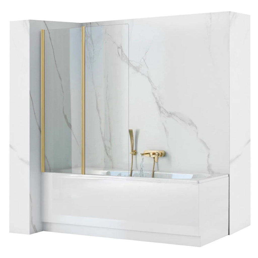 Fürdőkádparaván Rea Agat-2 100 Cm BRUSH GOLD 1