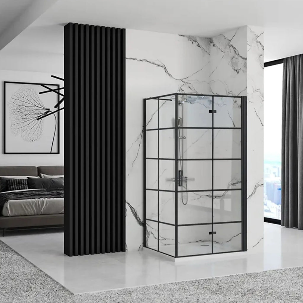 Zuhanykabin Rea Molier Black 100x90 1