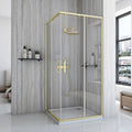 Zuhanykabin Rea City 80x80 Gold Brush Fehér Savoy Zuhanytálcával 1
