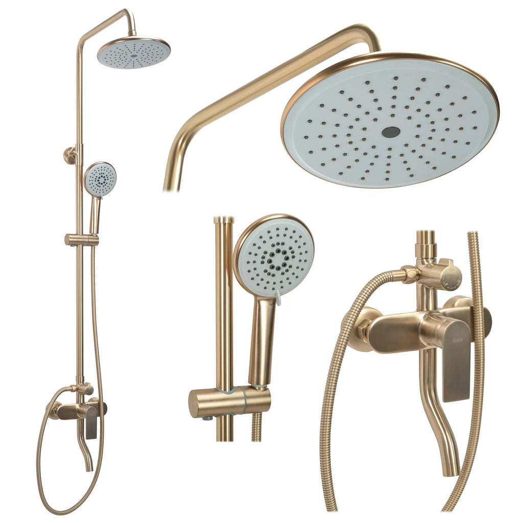 Zuhanyszett Rea VERSO BRUSHED GOLD 1