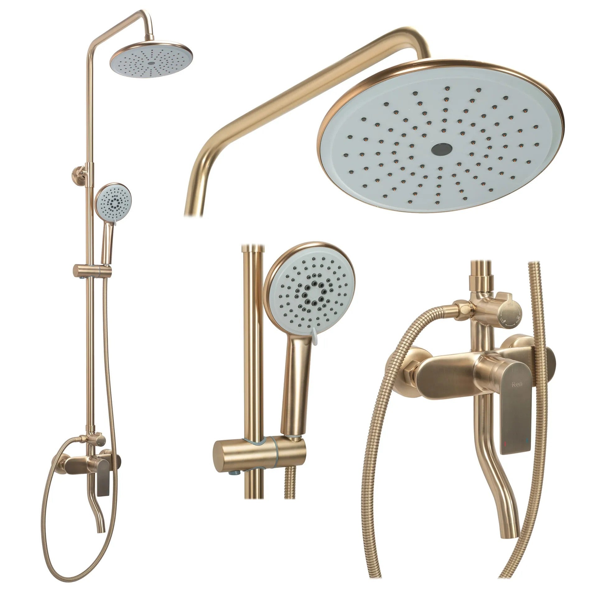 Zuhanyszett Rea VERSO BRUSHED GOLD 1