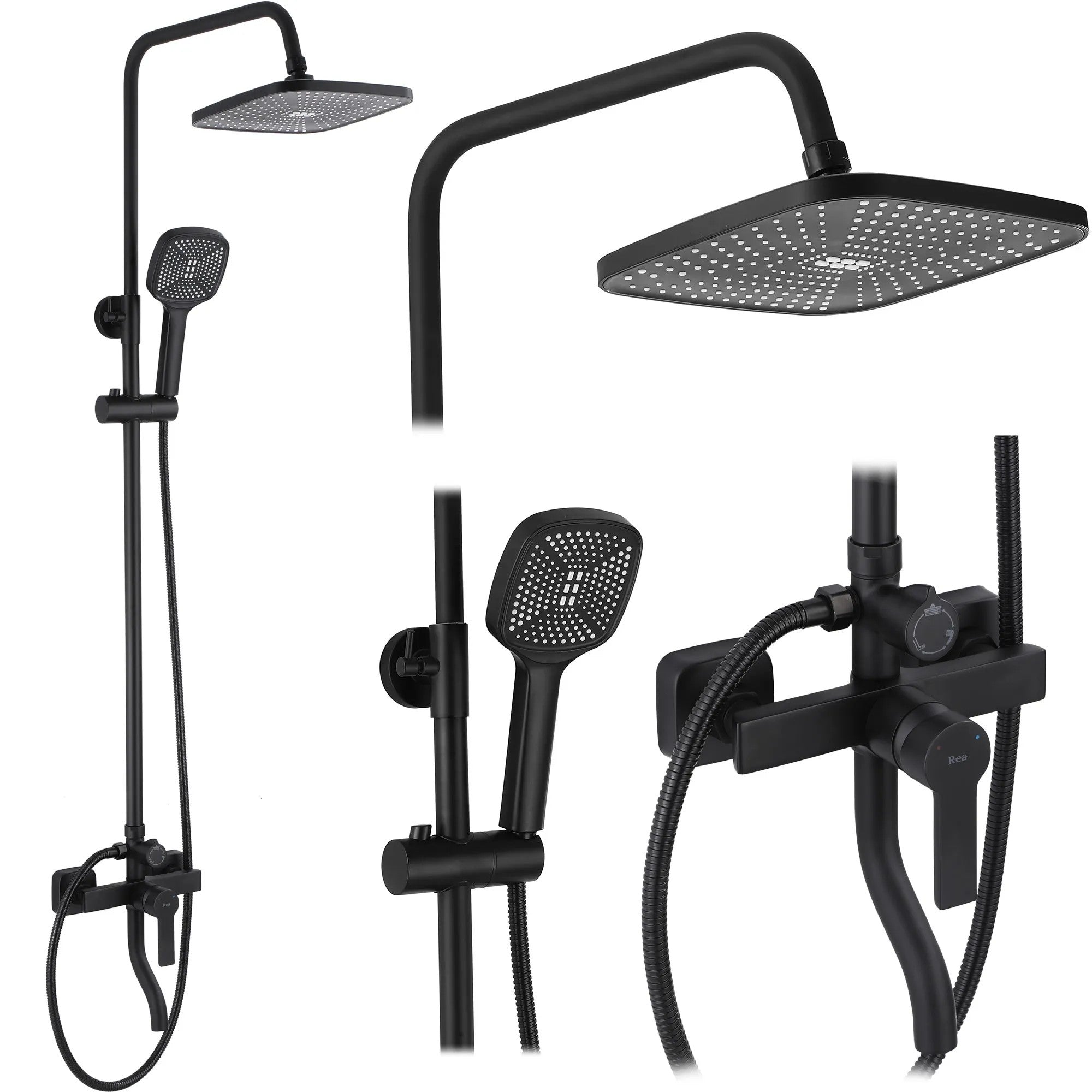 Zuhanyszett REA ARGUS BLACK MATT 1