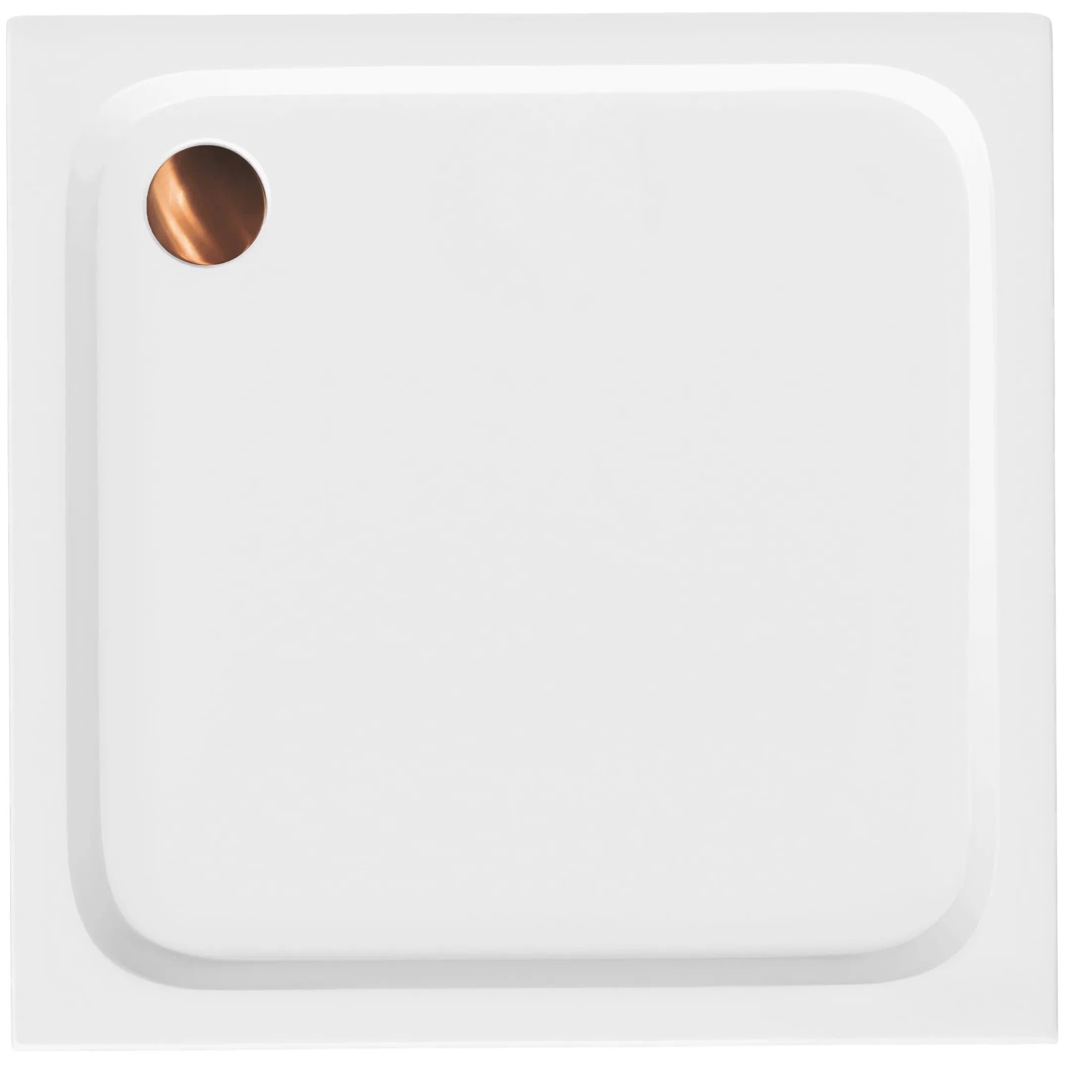 Zuhanytálca Rea Belmond White 90x90 Brush Copper 1