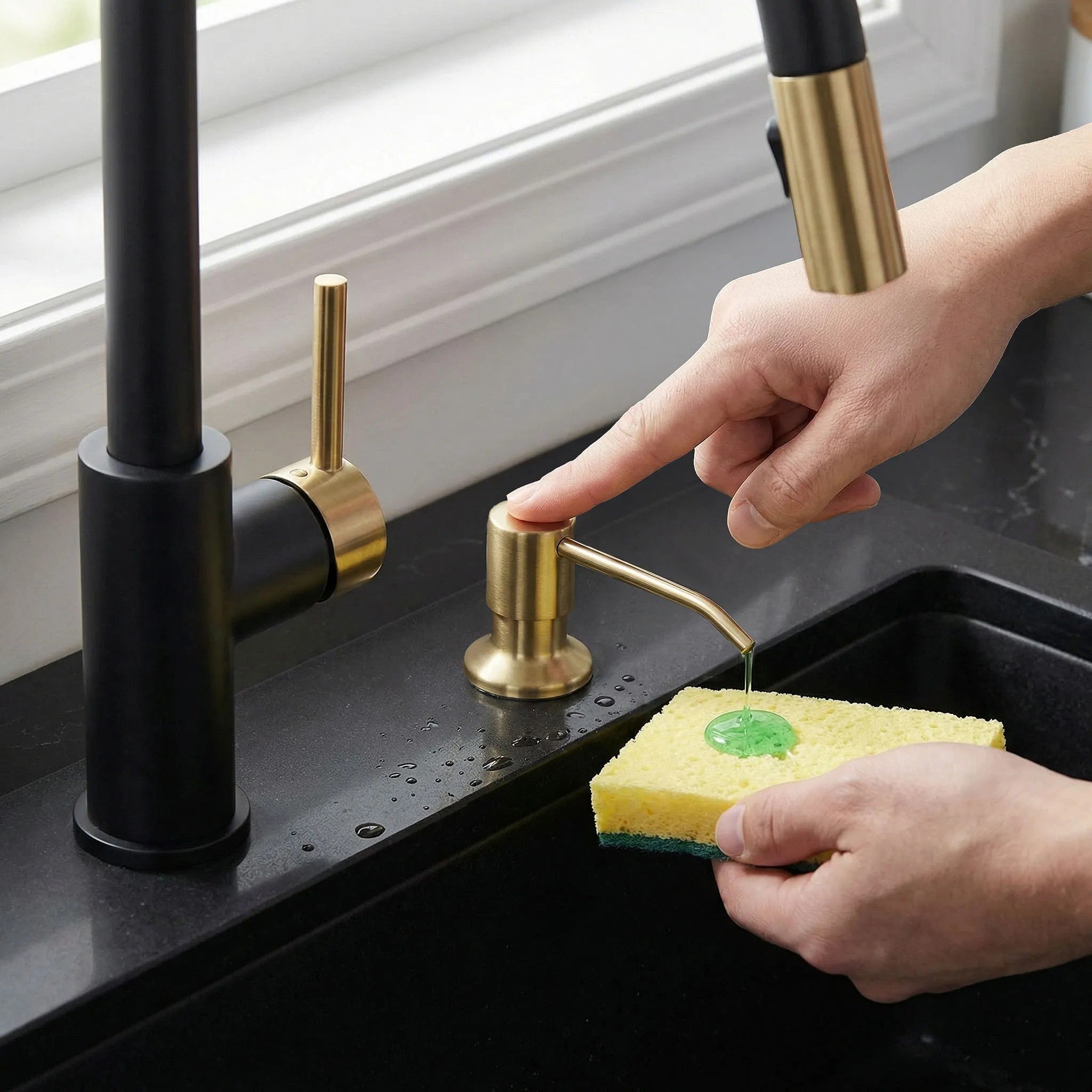 Mosogatószer Adagoló Rea Mosogatókhoz LON Brush Gold 1
