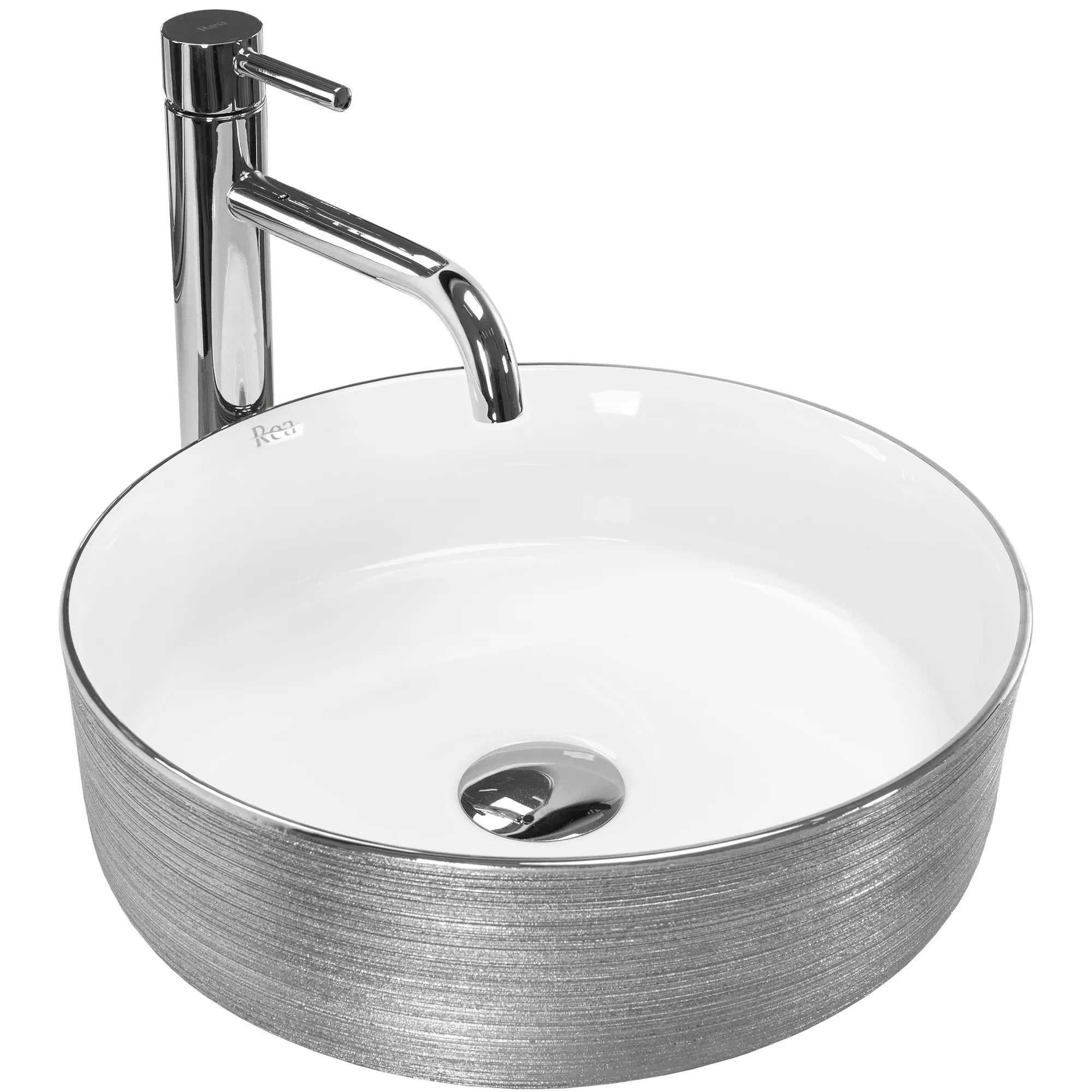 Pultos Mosdókagyló Rea Sami Brush Silver 1
