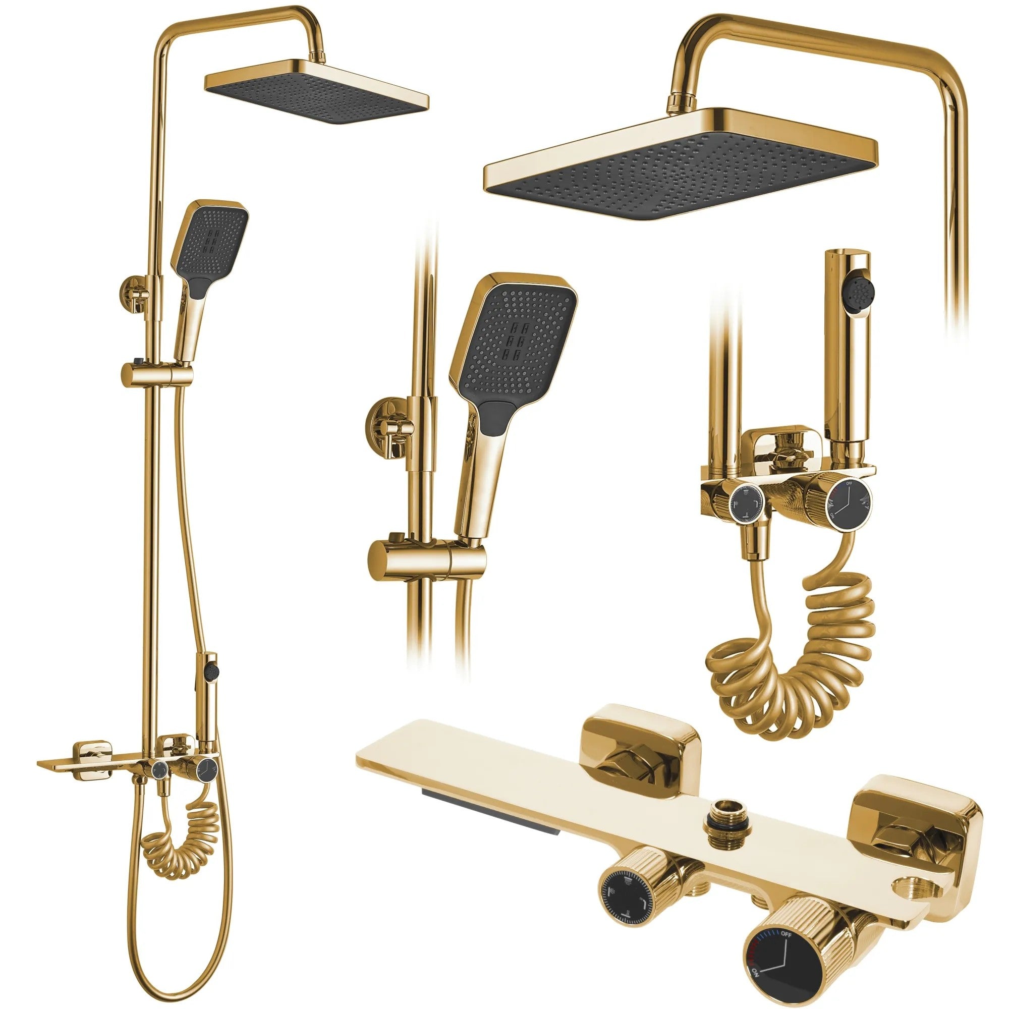 Zuhanyszett REA HELIX Gold 1